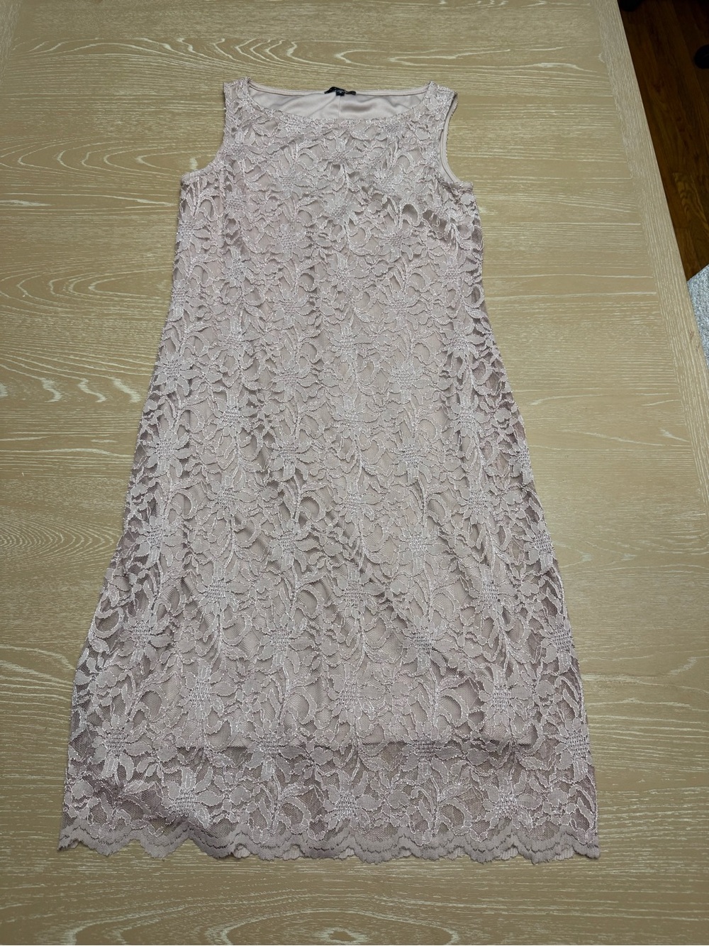 Tiana B. Lace Sleeveless Shift Dress in Light Pink